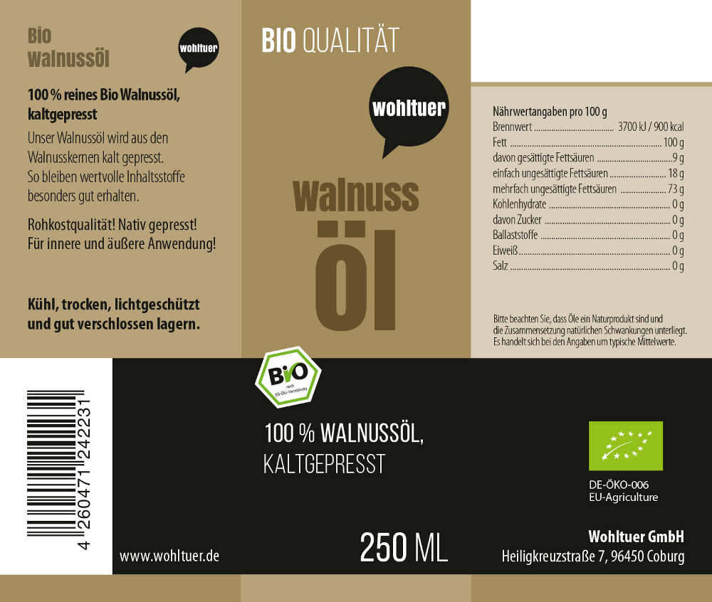 Bio Walnussöl 250 ml
