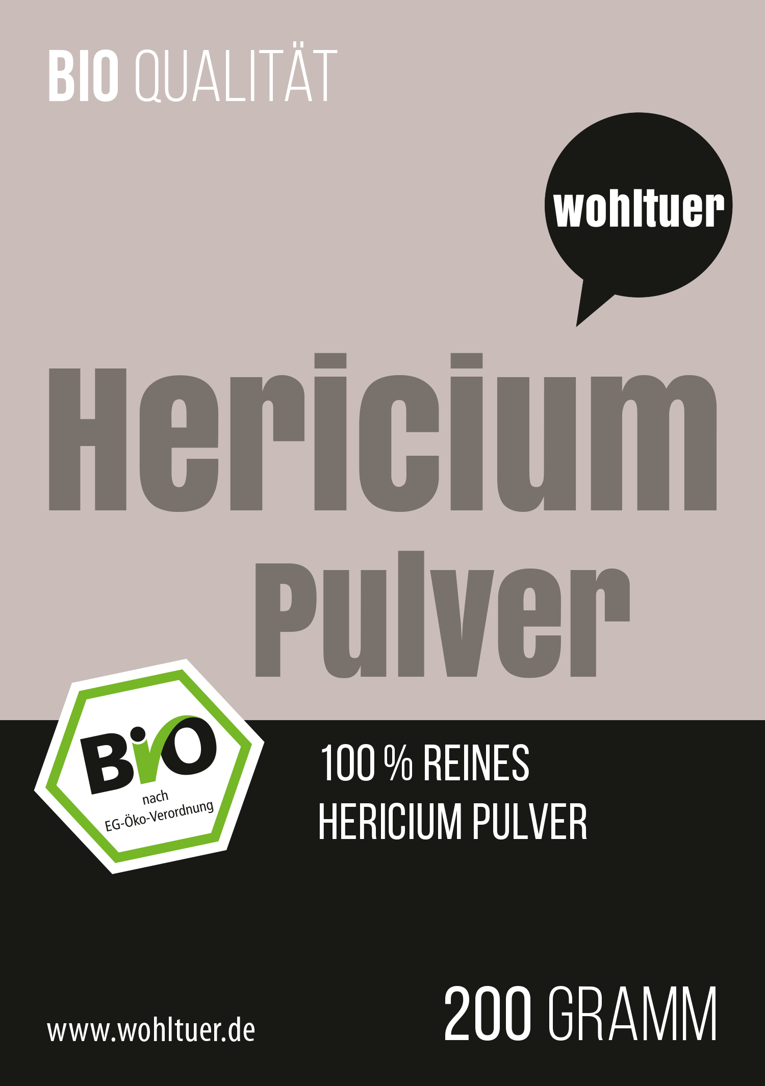 Bio Hericium Pulver 200g