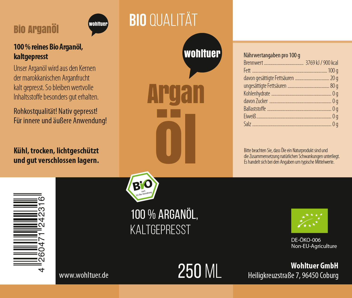 Bio Arganöl 250 ml